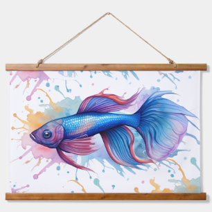 Tapisserie Suspendue Série Aquarelle : Poisson Betta