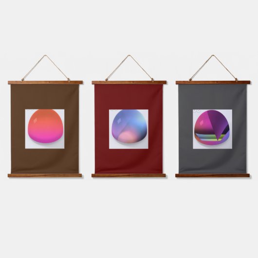 Tapisserie Suspendue Série de Domes de verre de 3 (Tripler)