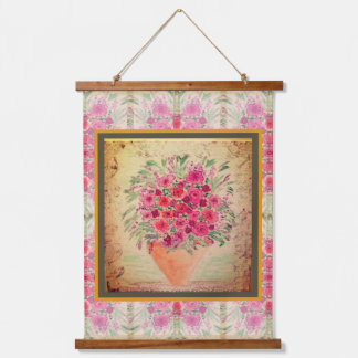 Tapisserie Suspendue Shabby Chic Rose Floral