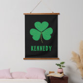 Tapisserie Suspendue Shamrock Green Clover Irlande Celtic Irish Nom (Chambre à coucher)