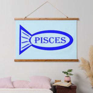 TAPISSERIE SUSPENDUE SIGNE DE PISTES POISSON POISSON