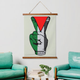 Tapisserie Suspendue Signe de victoire à la main Résistance Symbole du