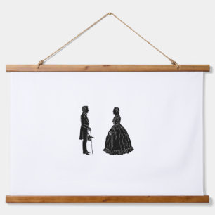 Tapisserie Suspendue silhouette de ballon d'abraham lincoln mary todd l