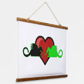 Tapisserie Suspendue Silhouette Dragon Love (Angulaire)