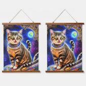 Tapisserie Suspendue Silly Cat in Space World Mème (Double)