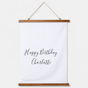 Tapisserie Suspendue SIMPLE MINIMAL.CUTIE AJOUTER NOM BÉBÉ joyeux anniv