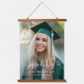 Tapisserie Suspendue Simple Moderne Élégant Diplômé en Photo (Recto)