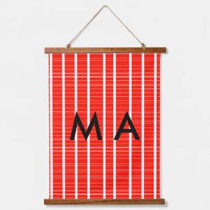 Tapisserie Suspendue Simple monogramme ajouter votre nom lettre man min