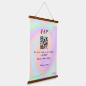 Tapisserie Suspendue site web de mariage rsvp q r code ajouter nom text (Angulaire)