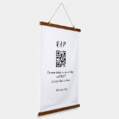 Tapisserie Suspendue Site web de mariage rsvp q r code ajouter nom text (Angulaire)