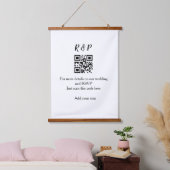 Tapisserie Suspendue Site web de mariage rsvp q r code ajouter nom text (Chambre à coucher)