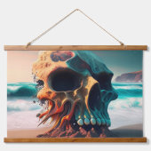 Tapisserie Suspendue Skull on the beach (Recto)