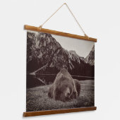 Tapisserie Suspendue Sleepy Bear Mountain Rustic Cabine (Angulaire)
