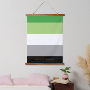 Tapisserie Suspendue SlipperyJoe's Aromantic Pride Drapeau gay cadeaux