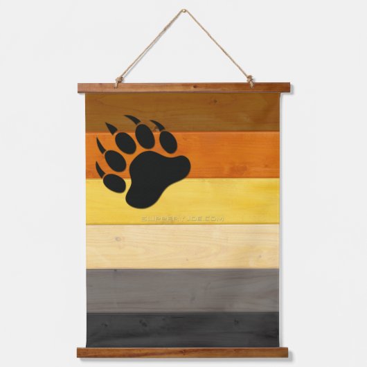 Tapisserie Suspendue SlipperyJoe's Bear Pride drapeau de la texture du (Recto)