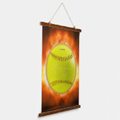 Tapisserie Suspendue SlipperyJoe's jaune balle de feu de balle de feu r (Angulaire)