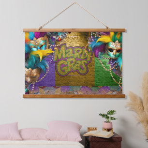 Tapisserie Suspendue SlipperyJoe's Mardi Gras Colliers de perles doublo