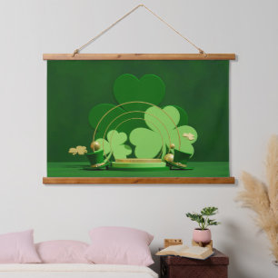 Tapisserie Suspendue SlipperyJoe's Saint Patrick's Day trèfle à trois f