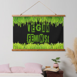 Tapisserie Suspendue SlipperyJoe's veganisme féministe attention-grabbi