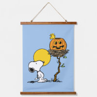 Snoopy & Bois Nid Avec Jack O'Lantern