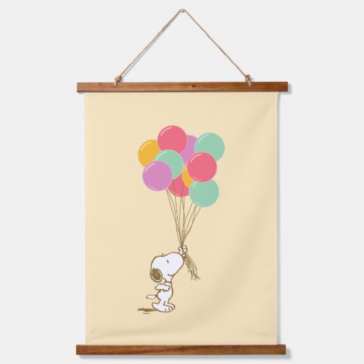 Tapisserie Suspendue Snoopy et ballons (Recto)