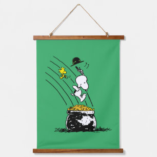 Tapisserie Suspendue Snoopy Jumping dans le pot d'or
