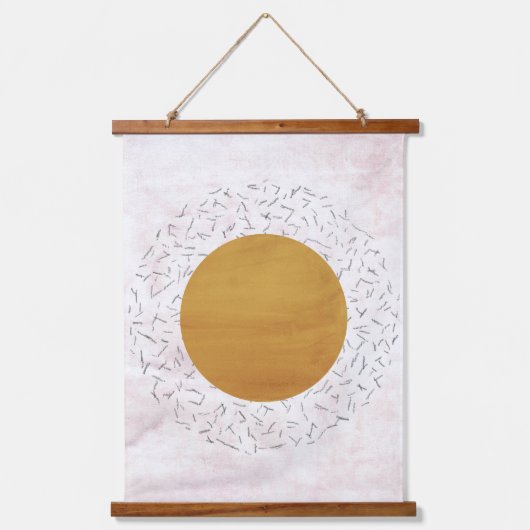 Tapisserie Suspendue Soleil Abstrait (Recto)