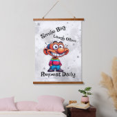 Tapisserie Suspendue "Souriez gros, riez souvent, répétez quotidienneme (Chambre à coucher)