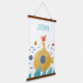 Tapisserie Suspendue Sous-marin à doodle mignon | Explorer (Angulaire)