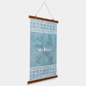 Tapisserie Suspendue Southwest Style Winter Themed Personalized Blue (Angulaire)