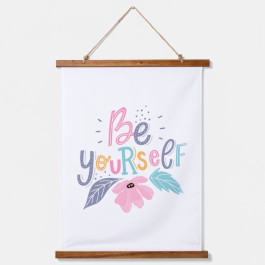 Tapisserie Suspendue Soyez vous-même | Fleurs Pastel (Recto)
