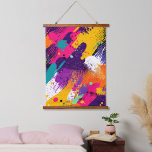 Tapisserie Suspendue Splash couleur Abstrait dans le style comique rétr