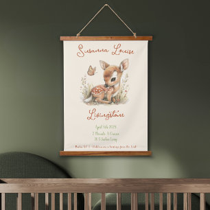 Tapisserie Suspendue Statistiques de nom de bébé personnalisées pour le
