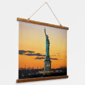 Tapisserie Suspendue Statue de la Liberté, lever de soleil, (Angulaire)