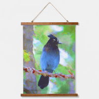 Steller's Jay Painting - Art d'Oiseau sauvage orig