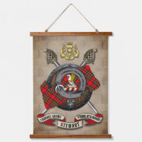 Stewart Clan Badge W/Crossed Swords Personnalisé