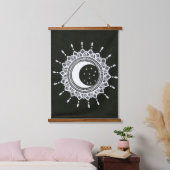 Tapisserie Suspendue Style Boho Sun & Moon mandala art (Chambre à coucher)