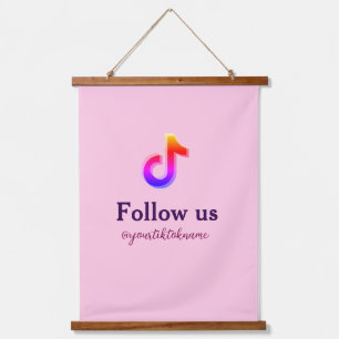 Tapisserie Suspendue suivez-nous tiktok nom d'utilisateur médias sociau