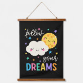 Tapisserie Suspendue Suivez vos rêves | Cloud & Moon (Recto)