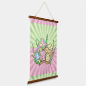 Tapisserie Suspendue Sunburst Pop Art Retro Champhrooms (Angulaire)