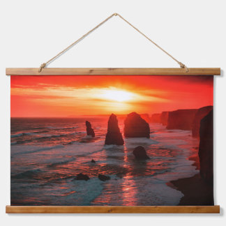Tapisserie Suspendue Sunset Over the Ocean Cliffs Wall Art