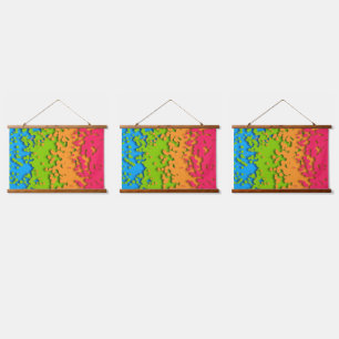 Tapisserie Suspendue Super Retro Bubbly Trippy Funky Panromantic Pride