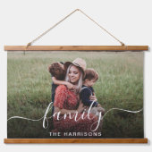 Tapisserie Suspendue Superposition photo de script blanc de la famille (Devant)