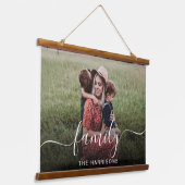 Tapisserie Suspendue Superposition photo de script blanc de la famille (Angulaire)