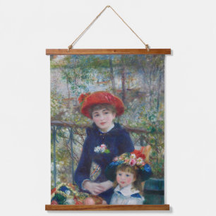 Tapisserie Suspendue Sur la terrasse, portrait impressionniste, Renoir