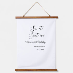 Tapisserie Suspendue Sweet sixteen anniversaire brunch 16e anniversaire