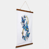 Tapisserie Suspendue Symbol Infinity of Blue Morpho Butterflies (Angulaire)