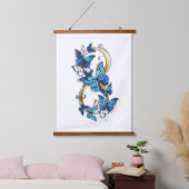 Tapisserie Suspendue Symbol Infinity of Blue Morpho Butterflies (Chambre à coucher)