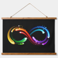 Symbole de l'infini des comètes arc-en-ciel