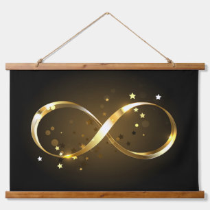 Tapisserie Suspendue Symbole d'infini doré